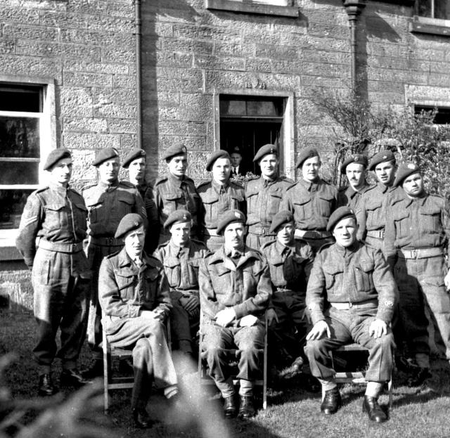 No.1 SS Bde HQ Group (Ken Emmerson back row 3rd from right)
