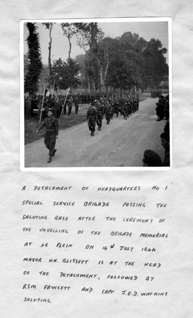 Detachment from No.1 Special Service Bde. HQ at Le Plein, Amfreville 14th July 1944
