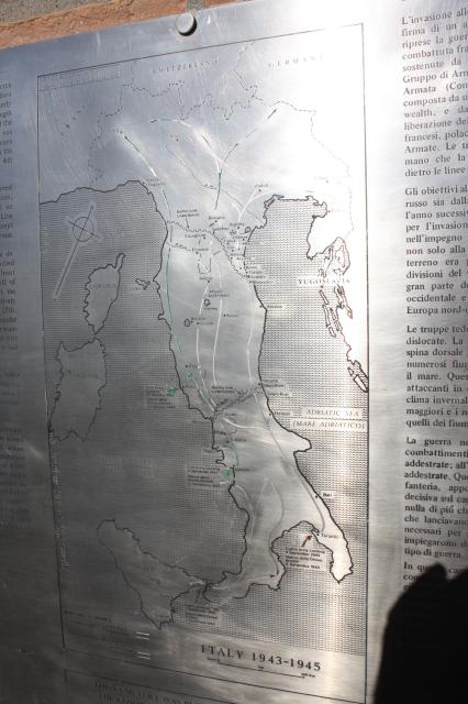 Map of the action in Italy - Argenta Gap War Cemetery