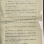 Laycock letter to Cpl William Spedding