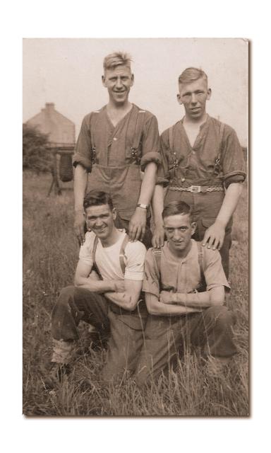 William Spedding (rear left) and friends