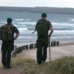 45 Cdo. RM  ' Yankee Company' on Lunan Bay beach, Nov.2005