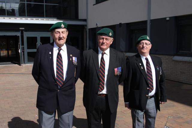 Douglas Davidson, Lt Col Graham Dunlop OBE, and Jackie Moyers