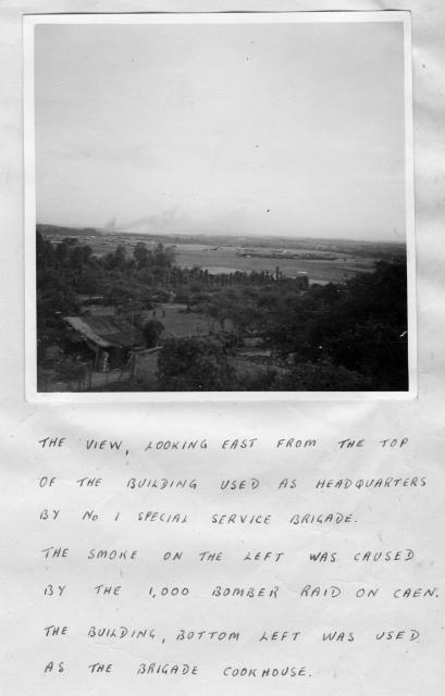 View from the top of No.1 SS Bde HQ at Le Plein, Amfreville 1944