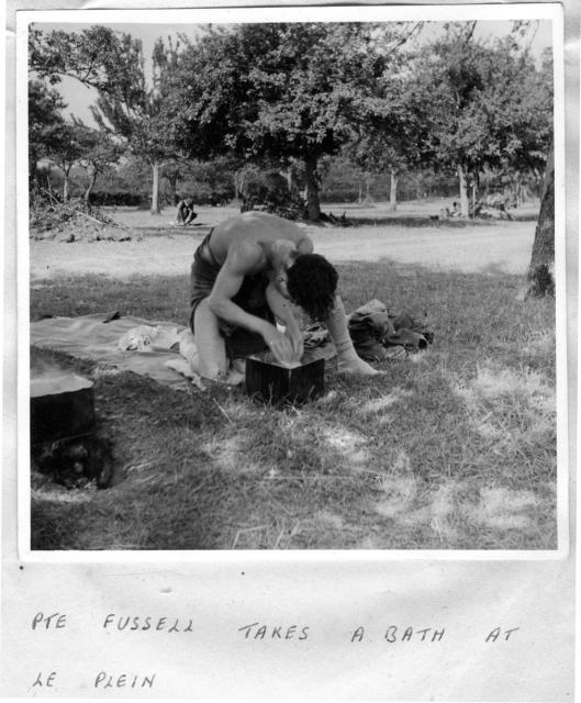 Pte. Fussell of 1st Special Service Bde. HQ at Le Plein