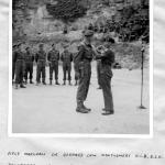 Field Marshall Montgomery decorates an officer of No.1 Special Service Brigade