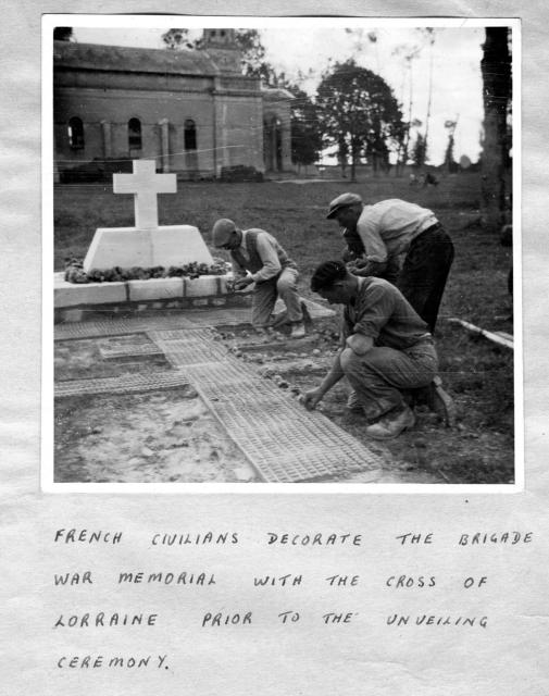 No 1 Special Service Brigade Memorial prior to the unveiling ceremony