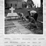 No 1 Special Service Brigade Memorial prior to the unveiling ceremony