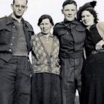 Ted Brown, Margaret Hyslop, Cpl Albert Reuben 'Don' Donohue, Nancy Hyslop.