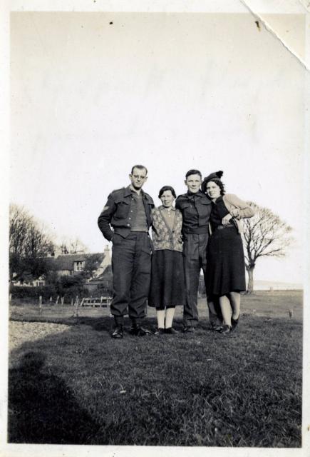 Ted Brown, Margaret Hyslop, Cpl Albert Reuben 'Don' Donohue, Nancy Hyslop.