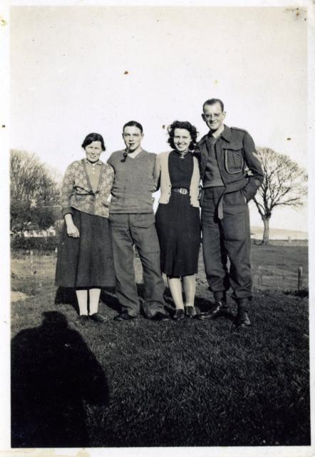 Margaret Hyslop, Wally Reynolds, Nancy Hyslop & Ted Brown, Lamlash 1940