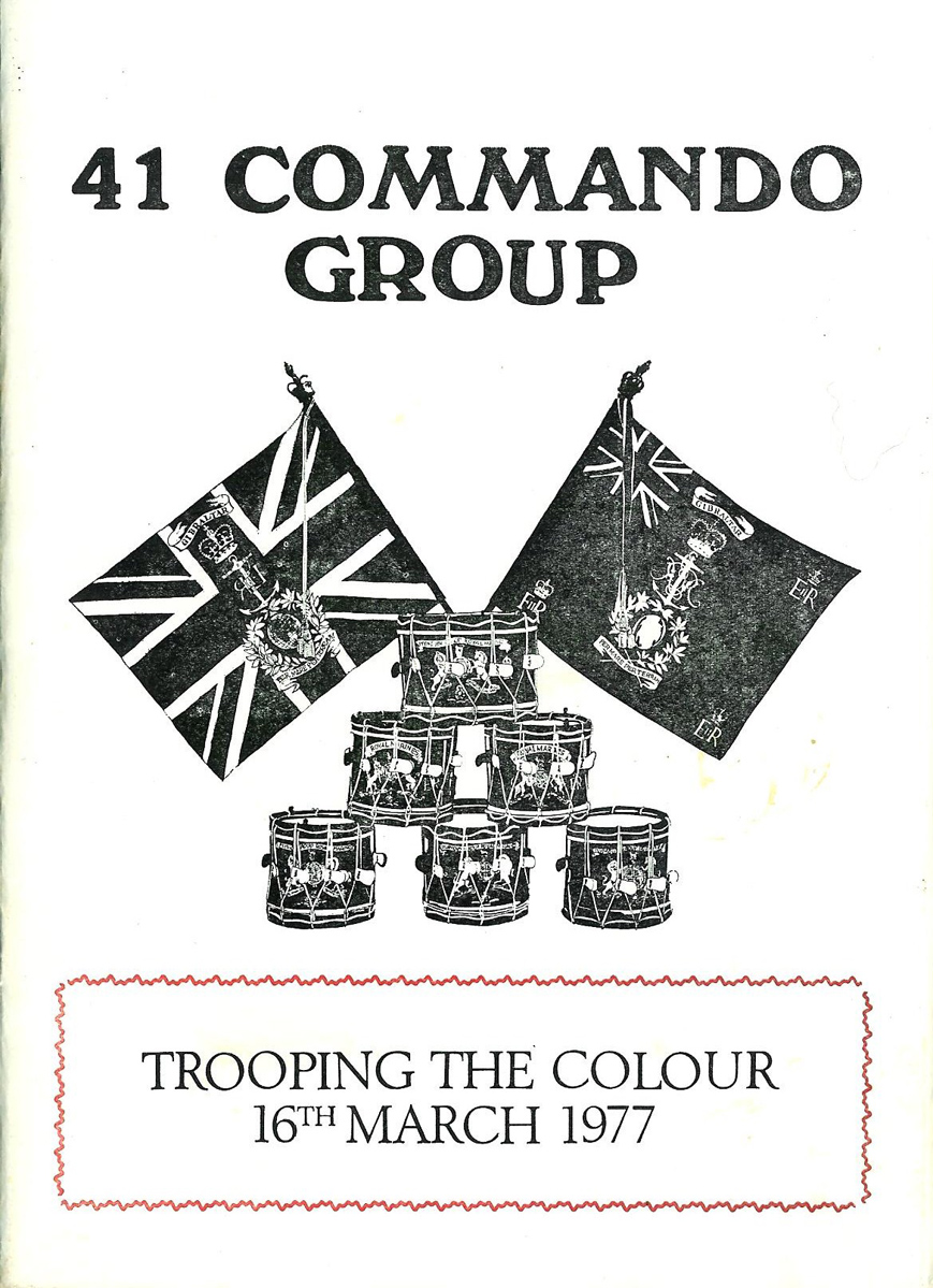 41 Commando Group Trooping The Colour programme 16th March 1977