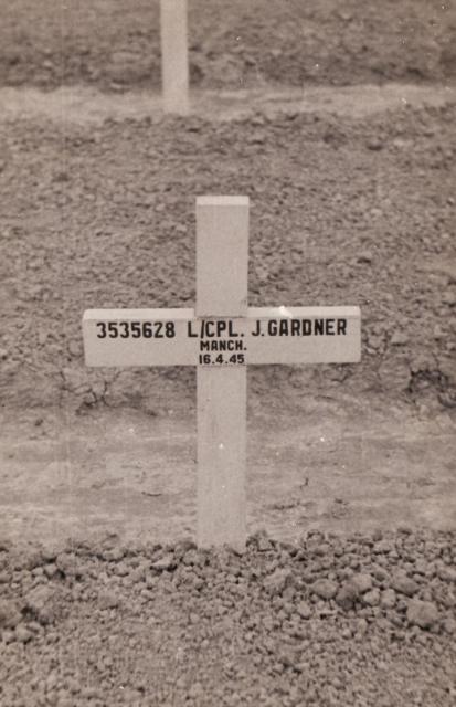 Original Grave of Lance Corporal James Gardner
