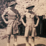 Joe Redman (left) and unknown at Cocanada India.