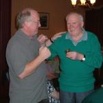 John Mewett on the left, and Arthur  'Happy ' Jackson ( No. 1 Cdo.)