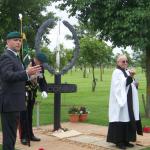 Geoff Murray, CVA National Secretary, Fred Davies, CVA National Standard Bearer, Rev. George Parsons, No2 Cdo