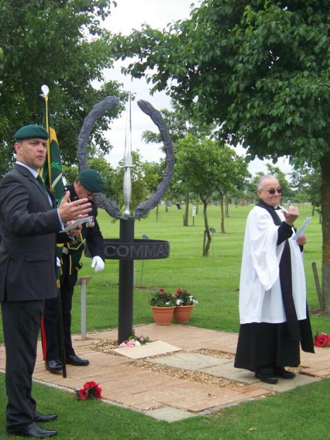 Geoff Murray, CVA National Secretary, Fred Davies, CVA National Standard Bearer, Rev. George Parsons, No2 Cdo