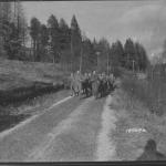 Members of a U.S. Ranger Battalion on a speed march 7th Feb.'43