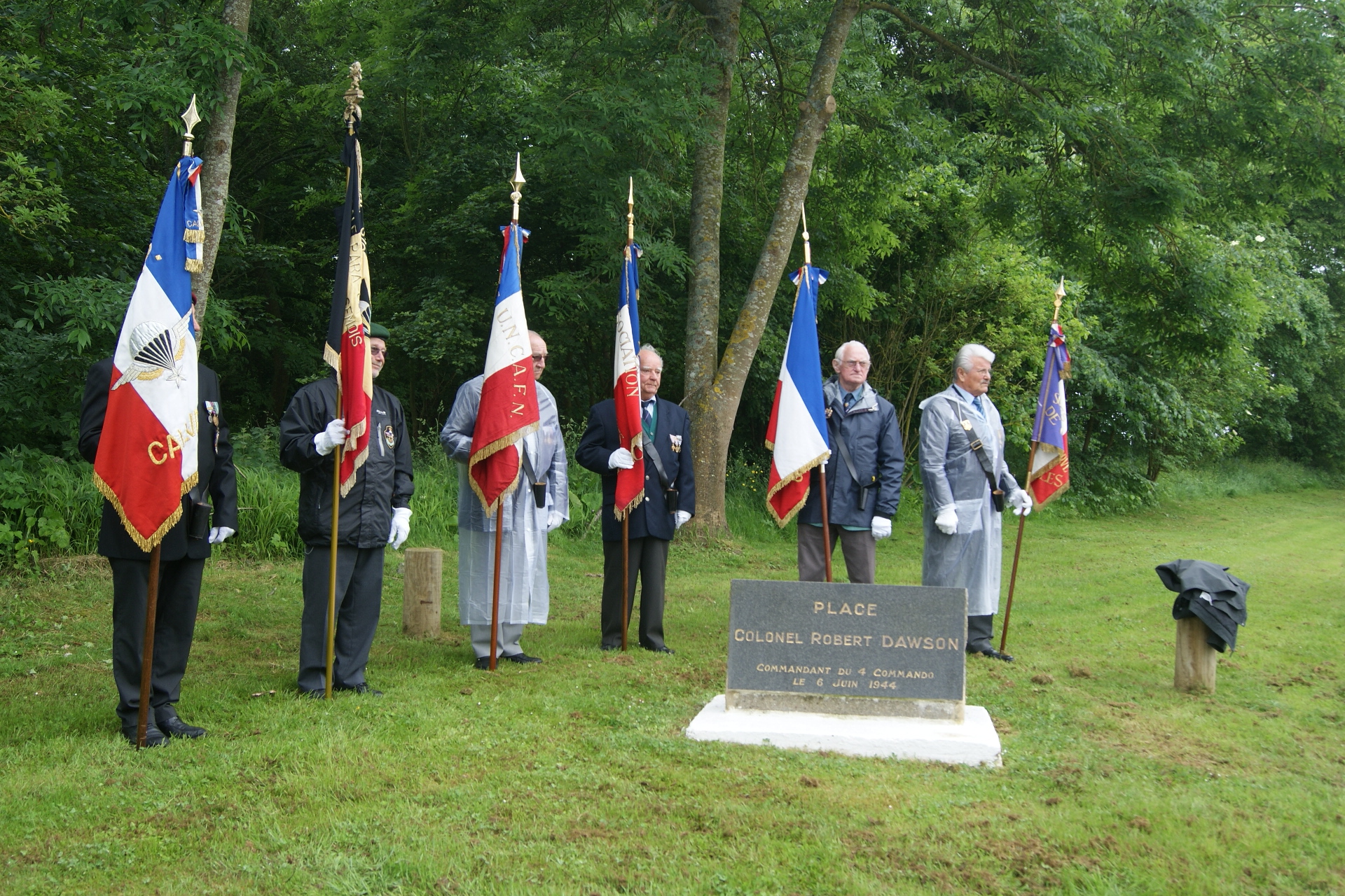Le Hauger Amfreville, Calvados, 4/6/2012 - Col Dawson  OC No.4 Commando Memorial.