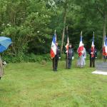 Bert Beddows (3 Cdo) at the Col Dawson 4 Cdo. monument 4/6/2012