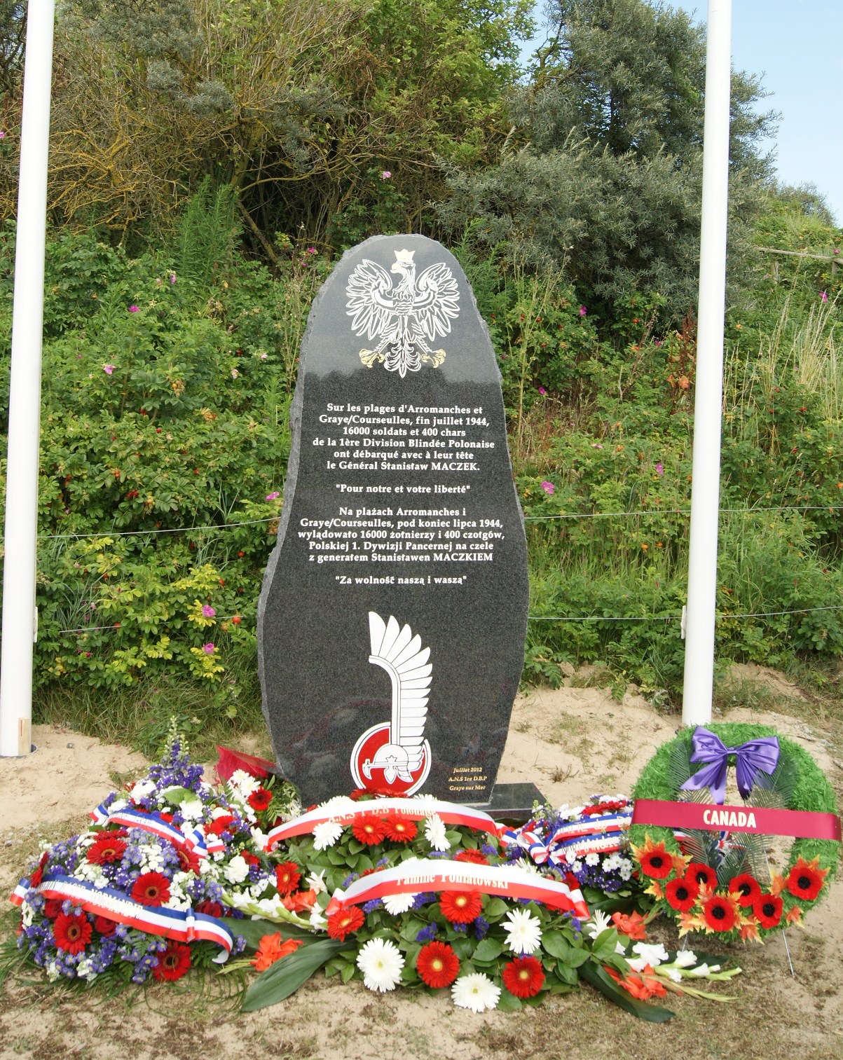 New monument for1st Polish Armoured Div. 28/7/2012