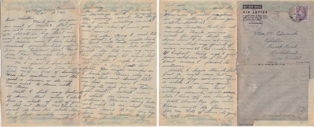 Letter home dated 19/3/44