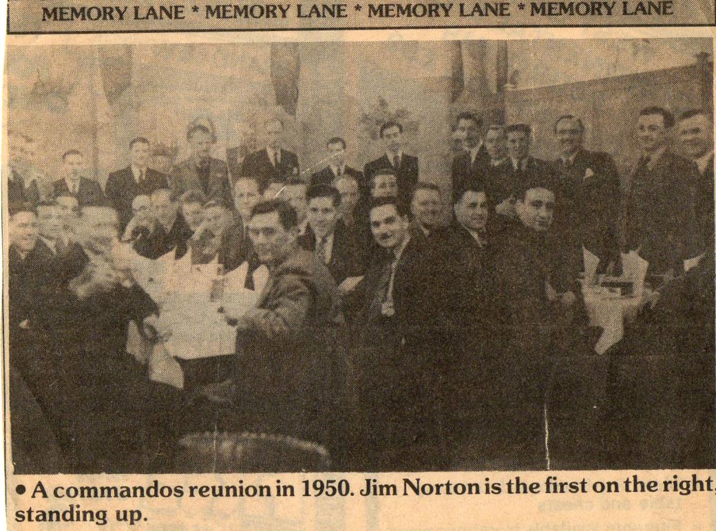 No.2 Commando reunion 1950 - newspaper cutting