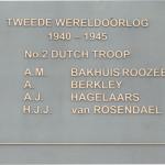 Plaque of the members of No.10(IA) Cdo. 2 Dutch troop killed during WW2.