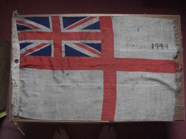 White Ensign of one of the landing craft carrying 46 RM Cdo. on the 7th of June