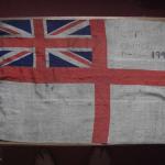 White Ensign of one of the landing craft carrying 46 RM Cdo. on the 7th of June