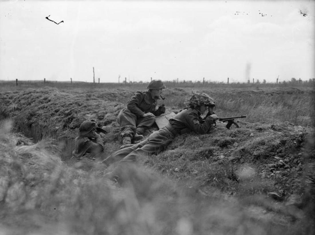 Men of a Forward Observation Bombardment Unit in the Sword area