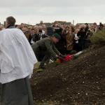 Major General Ed Davis, Commandant General Royal Marines,  lays a wreath