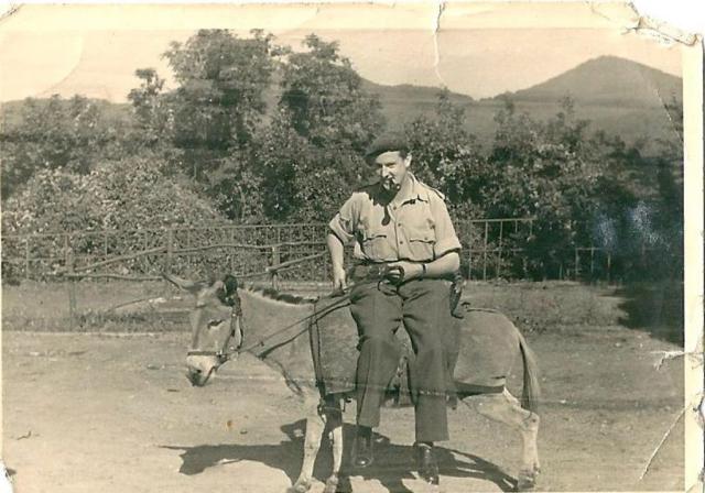 Terrence Kealy on a Donkey