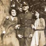 Harold Sidney Hill with his wife Ann and sister Emily