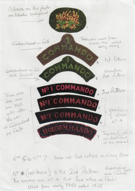 No.1 Cdo insignia information sheet