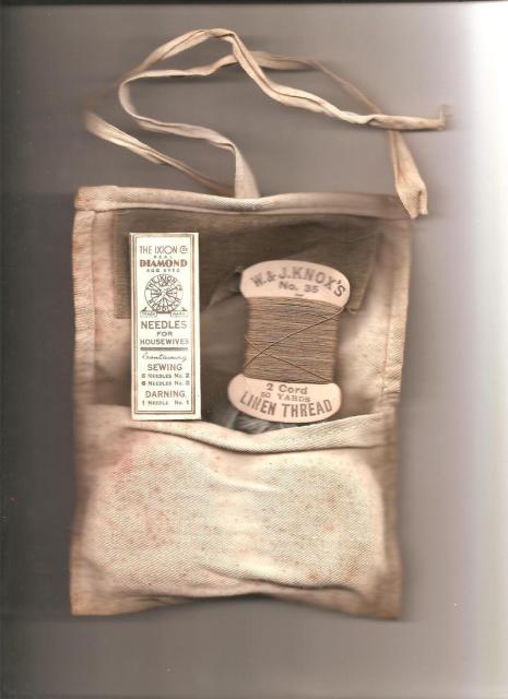 Needle and thread kit of Pte. Tom Hall, No.1 Cdo.