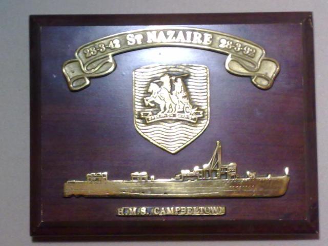 HMS Campbeltown plaque