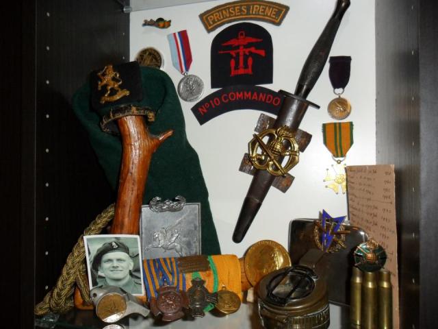 Commando memorabilia belonging to Sgt Martien van Barneveld