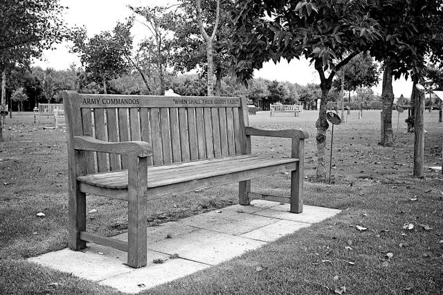 New bench at the Army Commando Memorial 2012