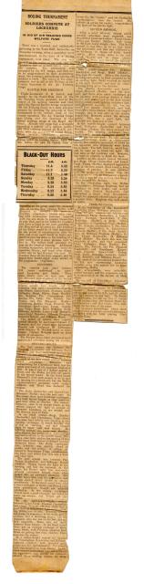 Newspaper article about a No.2 Commando Boxing Tournament with all the names