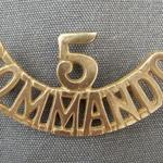 No5 Cdo Brass Shoulder Title