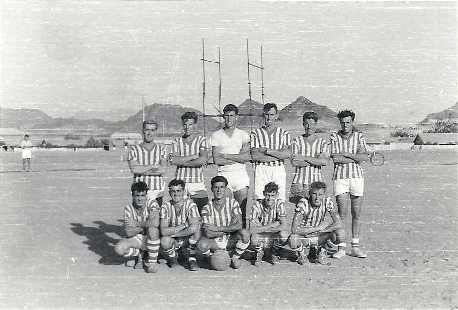 'B' Troop Football Team, 45 Commando RM.  Aden 1961