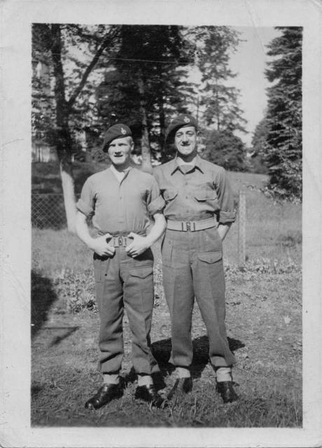 Sgt's. William Noakes MM and  Jack Sinclair, Malente,  Summer 1945