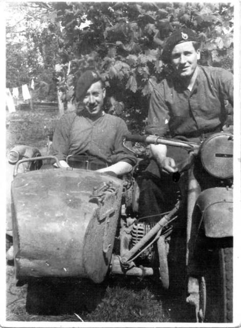 Mne. Andrew Norman Hill (in sidecar) and another