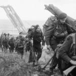 Royal Marine Commandos attd to 3rd Divn for the assault on Sword Beach move inland, 6 June 1944.