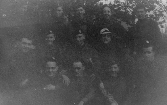 Ron Philpott (front row centre) and others from 46RM Cdo. 1944