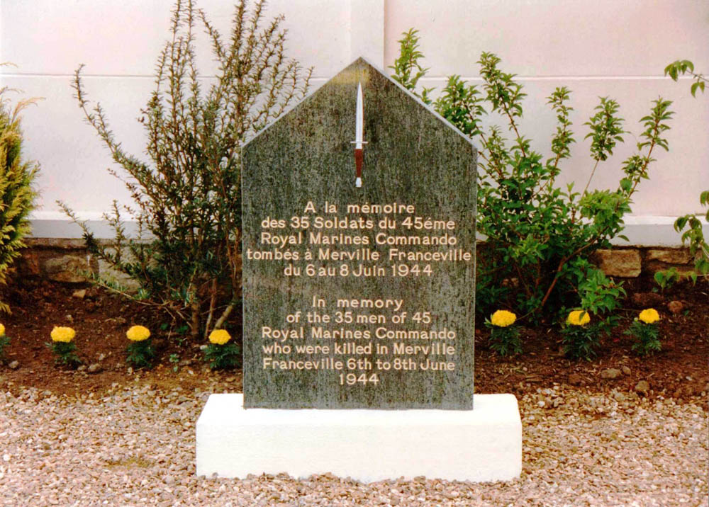 The 45 RM Cdo Monument Franceville after unveiling 7th June 1997
