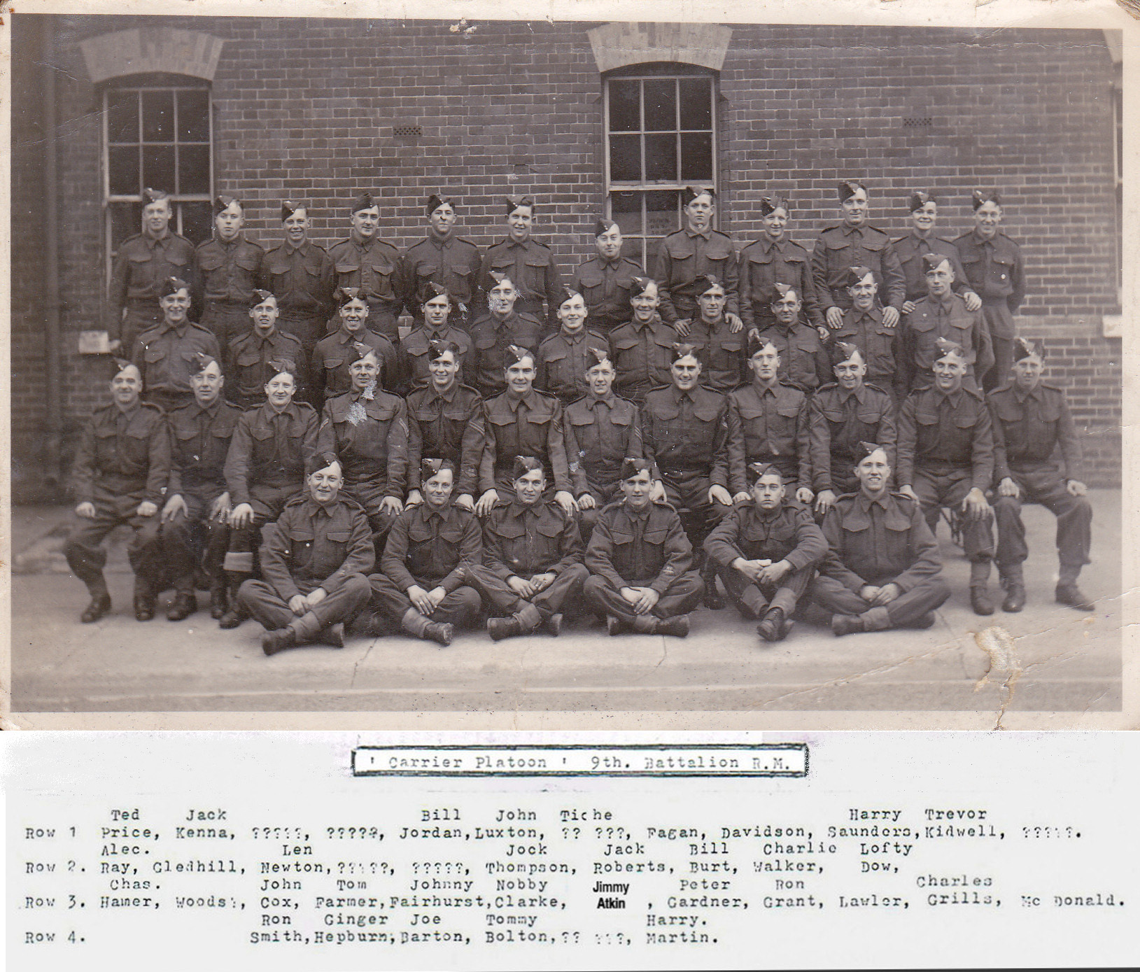9th Bn RM with many who later served in 46RM Commando