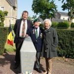 Bert Beddows and family, No. 3 Cdo memorial, Amfreville. 4 June 2013