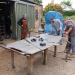 The team at Anwick Forge working on the new Roll of Honour Memorial Wall - June 13